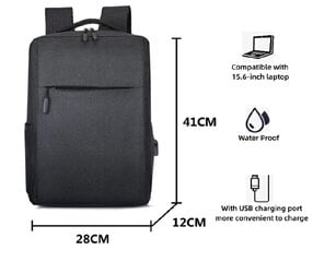 Городской рюкзак для ноутбука, черный цена и информация | Рюкзаки, сумки, чехлы для компьютеров | kaup24.ee
