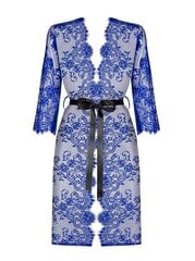 Сексуальный халат Obsessive Cobaltess Lace Kimono, синий цвет цена и информация | Сексуальное женское белье | kaup24.ee