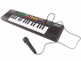 Klaver mikrofoniga Luxma, must 6832 hind ja info | Poiste mänguasjad | kaup24.ee