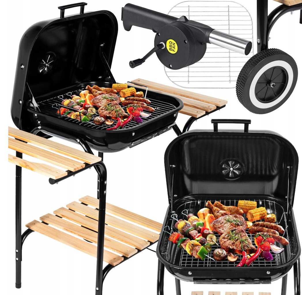 MalTec söegrill, grill 43 x 40 cm + MalTec BBQ puhur цена и информация | Grillid | kaup24.ee