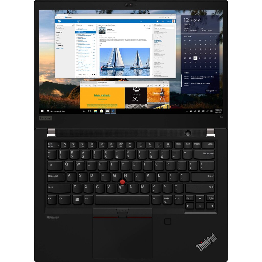 Lenovo Thinkpad T14 Gen 1 (Intel) 14 Intel Core i5-10210U 16/256GB SSD Windows 11 Pro Must Matt hind ja info | Sülearvutid | kaup24.ee