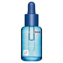 Raseerimis- ja habemeõli Clarins Men Shave + Beard Oil, 30 ml цена и информация | Косметика и средства для бритья | kaup24.ee