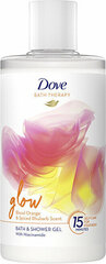 Vanni- ja dušigeel Dove Bath Therapy Glow Blood Orange & Spiced Rhubarb Bath & Shower Gel, 400 ml hind ja info | Dušigeelid, õlid | kaup24.ee