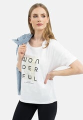 Блузка T-WONDERFUL с блестящей аппликацией цена и информация | Женские футболки | kaup24.ee