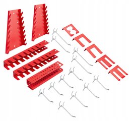 Konksude komplekt tööriistaplaadile, 22 tk цена и информация | Ящики для инструментов, держатели | kaup24.ee