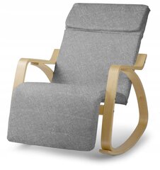 Кресло-качалка, светло-серый цена и информация | Кресла в гостиную | kaup24.ee