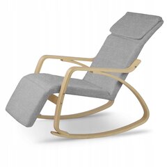 Кресло-качалка, светло-серый цена и информация | Кресла в гостиную | kaup24.ee