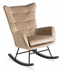 Кресло-качалка Lounge Velvet, песочный цена и информация | Кресла в гостиную | kaup24.ee