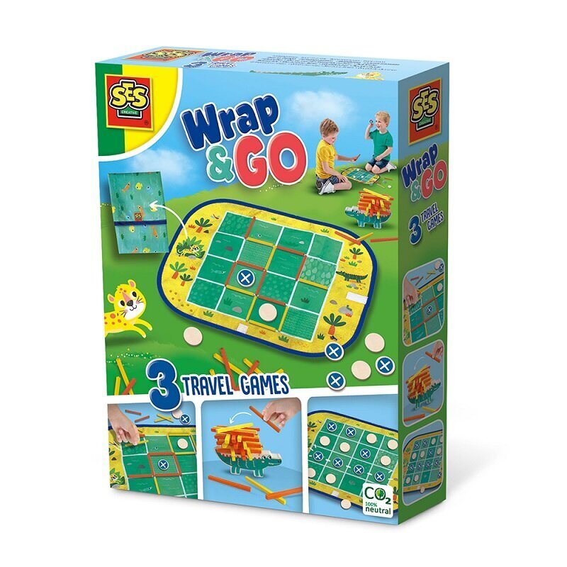 Reisimängukomplekt SES Creative Wrap&Go 3in1 02235 22358 hind ja info | Lauamängud ja mõistatused | kaup24.ee