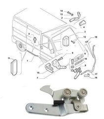 Liugukserull Käepide, Paremale, Fiat Ducato Citroen Jumper Peugeot Boxer 2002-2006,1335807080, ME Premium hind ja info | Lisaseadmed | kaup24.ee