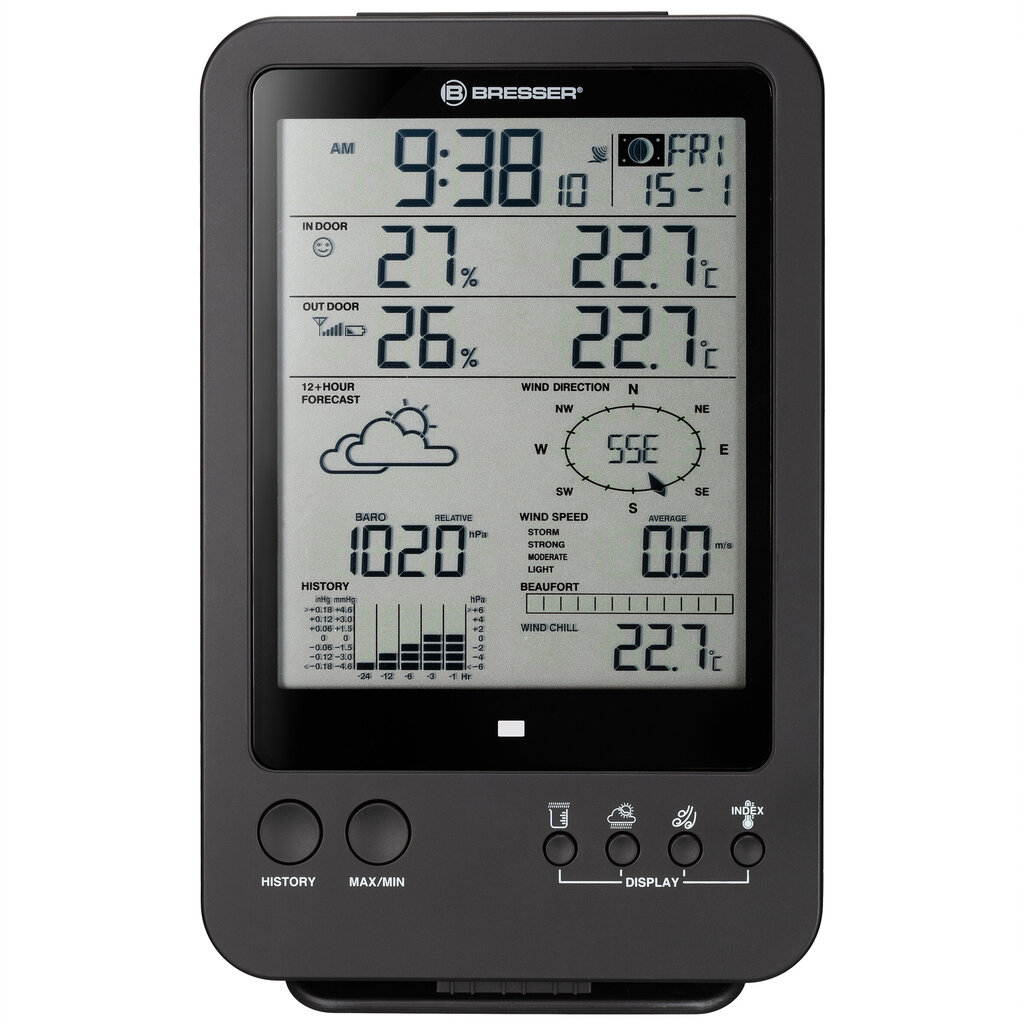 BRESSER Weather Station 5-in-1 black hind ja info | Ilmajaamad, termomeetrid | kaup24.ee