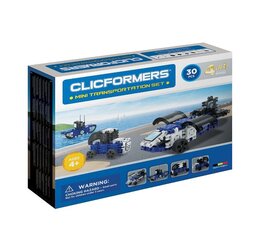 Konstruktor Clicformers Transporterid 4in1 Clics, 34165, 30 tk hind ja info | Klotsid ja konstruktorid | kaup24.ee