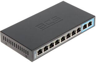 КОММУТАТОР POE BCS-B-SP0802 8-ПОРТОВЫЙ BCS BASIC цена и информация | Коммутаторы (Switch) | kaup24.ee