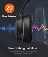 Наушники с шумоподавлением Bluetooth 5.0, Wireless Over-Eare наушники, Hi-Fi Stereo Deep Bas цена и информация | Наушники | kaup24.ee