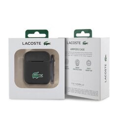 Lacoste Liquid Silicone Croc Logo Case for AirPods 1|2 Black цена и информация | Амбушюры | kaup24.ee