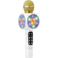 Goodbuy LED 360 караоке микрофон с динамиком bluetooth | 5 Вт | aux | голосовой модулятор | USB | Micro SD золотой цвет цена и информация | Микрофоны | kaup24.ee