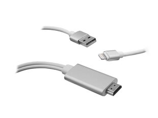 Кабель IPHONE MHL HDMI|Lightning+USB, 2M, HQ. цена и информация | Адаптеры и USB-hub | kaup24.ee