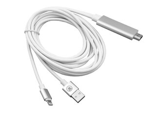 Кабель IPHONE MHL HDMI|Lightning+USB, 2M, HQ. цена и информация | Адаптеры и USB-hub | kaup24.ee