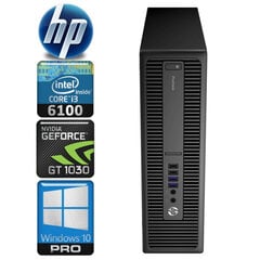 HP 600 G2 SFF i3-6100 16GB 512SSD GT1030 2GB WIN10Pro цена и информация | Стационарные компьютеры | kaup24.ee