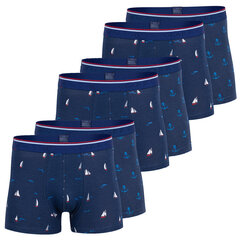 Aluspüksid meestele + manuaalne peamassaažija Clark Crown, sinine, 6 tk hind ja info | Meeste aluspesu | kaup24.ee