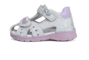 Кожаные сандалии для девочек Ponte 20.DA05-4-1949A.Silver, серебристый цена и информация | Детские сандали | kaup24.ee