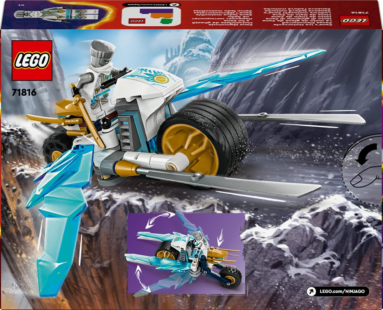 71816 Lego® Ninjago Zane'i jäämootorratas цена и информация | Klotsid ja konstruktorid | kaup24.ee