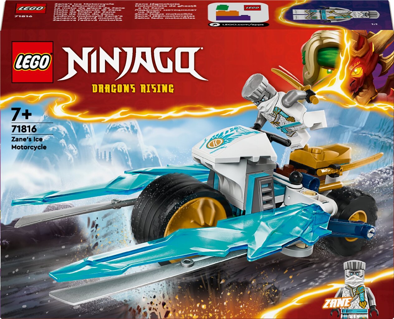 71816 Lego® Ninjago Zane'i jäämootorratas цена и информация | Klotsid ja konstruktorid | kaup24.ee