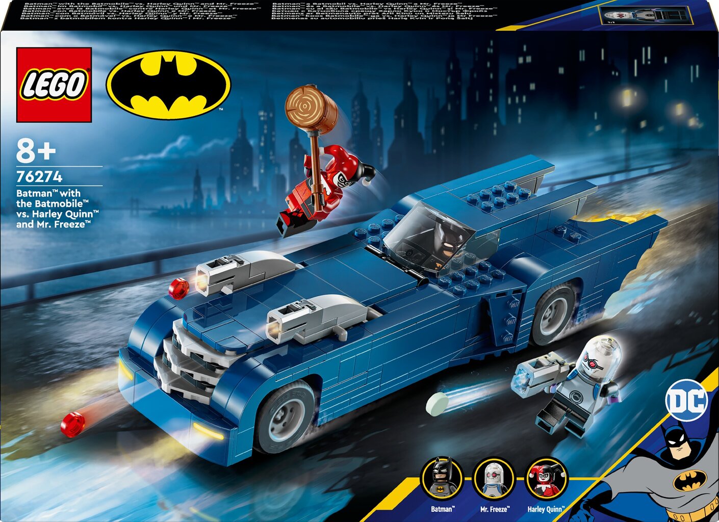 76274 Lego® Super Heroes Batman koos autoga vs Harley Quinn ja härra Frost hind ja info | Klotsid ja konstruktorid | kaup24.ee