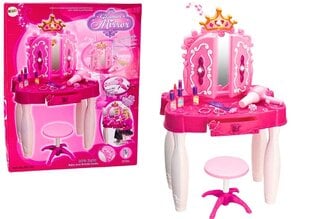 Kosmeetiline laud koos tarvikutega, heli- ja valgusefektidega, roosa hind ja info | Tüdrukute mänguasjad | kaup24.ee
