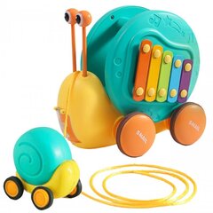Sissetõmmatav sensor tigu 4in1 metallofoniga, sinine, Woopie hind ja info | Imikute mänguasjad | kaup24.ee