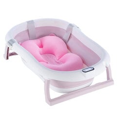 Kokkupandav beebivann koos termomeetriga, roosa hind ja info | Vannitooted | kaup24.ee
