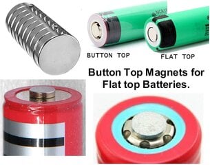 Магнитный металл для аккумуляторов 18650, 18350, 26650 50 шт. цена и информация | Батарейки | kaup24.ee