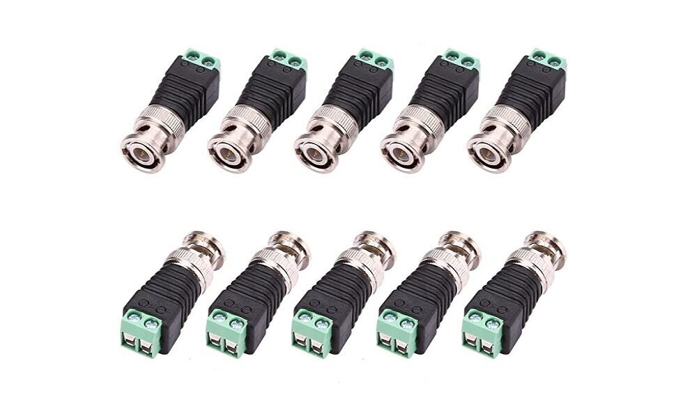 Adapter BNC - CAT5, 10 tk hind ja info | Valvesüsteemi tarvikud | kaup24.ee