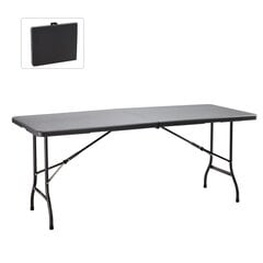 Складной стол Gaden Line, черный цена и информация | Садовые столы и столики | kaup24.ee