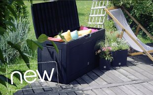 Ящик садовый пластик 310л, серый цена и информация | Уличные контейнеры, контейнеры для компоста | kaup24.ee