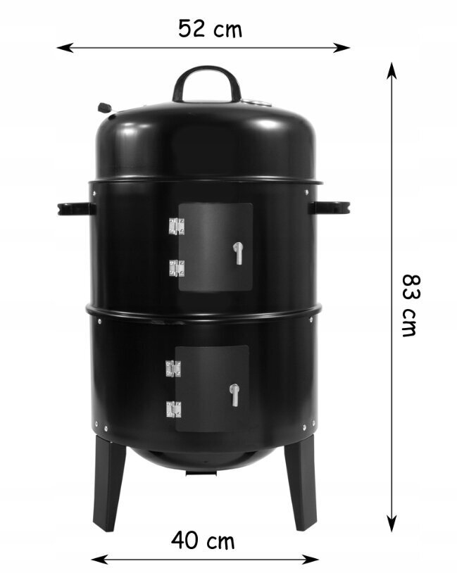 Söegrill MalTec, 80x40x37,5cm, must hind ja info | Grillid | kaup24.ee