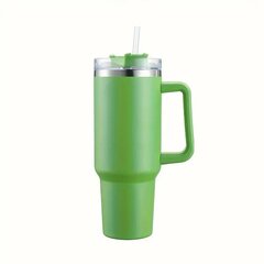Termostass kõrrega, roheline, 1200 ml hind ja info | Joogipudelid | kaup24.ee