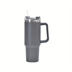 Трубочка для питья с трубочкой, серая, 1200мл цена и информация | Фляги для воды | kaup24.ee