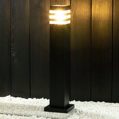 Столб освещения квадратный Lumiled E27 60 см черный цена и информация | Уличное освещение | kaup24.ee