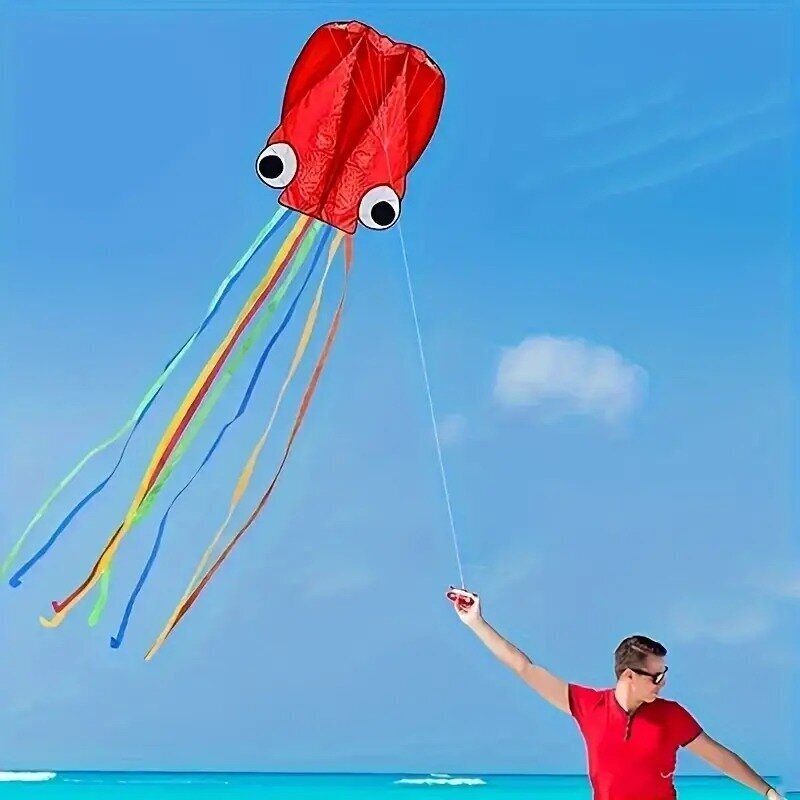 Tuulelohe Tech Zone Octopus Kite, punane hind ja info | Mänguasjad (vesi, rand ja liiv) | kaup24.ee