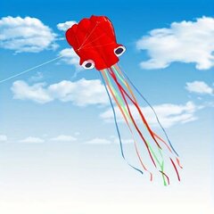 Воздушный змей Tech Zone Octopus Kite, красный цена и информация | Игрушки для песка, воды, пляжа | kaup24.ee