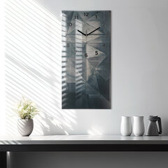 Seinakell Kolmnurga metalli abstraktsioon, 30x60 cm hind ja info | Kellad | kaup24.ee