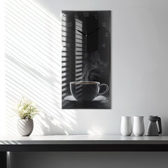 Seinakell Tass musta kohvi, 30x60 cm hind ja info | Kellad | kaup24.ee