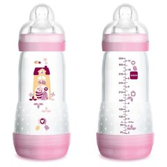 Lutipudel Mam Easy Start Anti-Colic, pink/roosa, 2+ kuud, 2 tk, 260 ml hind ja info | Lutipudelid ja aksessuaarid | kaup24.ee