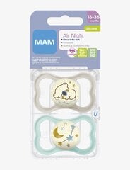 Lutt Mam Air Night Neutral, 16-36 kuud, 2 tk. цена и информация | Пустышки | kaup24.ee