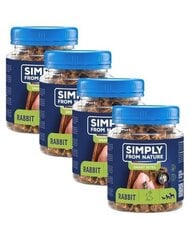 Simply From Nature Smart Bites küülikuga, 4x130 g hind ja info | Maiustused koertele | kaup24.ee