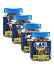 Simply From Nature Smart Bites lambalihaga, 4x130 g hind ja info | Maiustused koertele | kaup24.ee