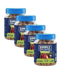 Simply From Nature Smart Bites с кабаниной, 4x130 гр цена и информация | Лакомства для собак | kaup24.ee