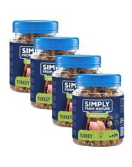 Simply From Nature Smart Bites kalkuniga, 4x130 g hind ja info | Maiustused koertele | kaup24.ee