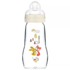 Стеклянная бутылочка Mam Feel Good Forest 1261, от 2 месяцев, 260 мл цена и информация | Бутылочки и аксессуары | kaup24.ee